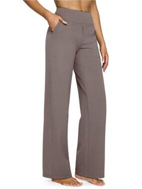 Wide Leg Yoga Dress Pants with Pockets High Waist